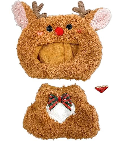 Amazon.co.jp: クリスマス靴下&サンタ帽セット 10cm用 ぬい服 着ぐるみ